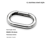 Spring Hook Manufacturer - 316L Stainless Steel Running Loop Outdoor Carabiner Oval Safety Snap Hook Polished Spring Buckle Wholesale Clasps