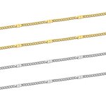 Stainless Steel Flat Link Chain Manufacturer - 100Meters/Roll 2mm Wide Factory Price Necklace 18K Real Gold Plated for DIY Jewelry Making