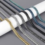 Stainless Steel Chain Set Manufacturer - Linsa Luxury 12mm Men's Bracelet and Necklace Colorful Designer Fine Chains for Men's Jewelry