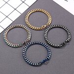 Stainless Steel Byzantine Chain Manufacturer - Linsa Jewelry Luxury 8mm Bracelet Necklace for Men Colorful Designer Titanium