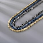 Stainless Steel Cuban Link Chain Manufacturer - 2026 Linsa Jewelry Luxury Gold Plated 6mm 8mm Necklace for Men Colorful Designer