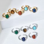 Stainless Steel Vintage Ring Manufacturer - Waterproof Jewelry Wholesale 18K Gold Natural Stone
