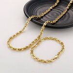 Stainless Steel Jewelry Set Manufacturer - Wholesale Custom Hand Made Trendy High Quality Pig Nose Men Geometric Chain Bracelet Necklace