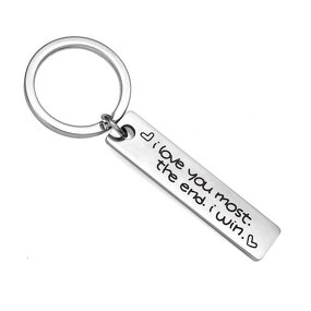 Stainless Steel Keychain Manufacturer - Online Shop Cheap Wholesale Custom Personalized Gift Jewelry Letter Wedding Date Name Engraved