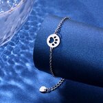 Stainless Steel Cat Paw Print Charm Bracelet Manufacturer - Cheap Wholesale Dog Claw Animal Cute Jewelry 18k Gold Plated for Women Men