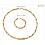 Stainless Steel Byzantine Chain Manufacturer - Linsa Jewelry Luxury 8mm Bracelet Necklace for Men Colorful Designer Titanium