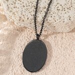 Stainless Steel Islamic Necklace Manufacturer - 2024 Wholesale Quran Religious Totem Oval Titanium Jewelry Muslim Allah Pendant for Mosque