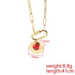 Stainless Steel Wafer Pendant Bracelet Manufacturer - Geometric Trendy Paper Clip Women's Korean Simple Versatile Gift