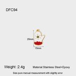 Stainless Steel Snowman Elk Pendant Manufacturer - Women's Punk European American Cross-border Christmas Oil Dropping DIY Jewelry Accessories