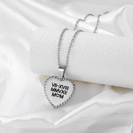 Stainless Steel Heart Necklace Manufacturer - New Design Cross-border Personalized with Bamboo Chain Vintage Style Custom Blank Pendant