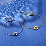 Stainless Steel Cat Paw Print Charm Bracelet Manufacturer - Cheap Wholesale Dog Claw Animal Cute Jewelry 18k Gold Plated for Women Men