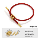 Stainless Steel Bangle Manufacturer - Cross-Border Adjustable 3D Hard Gold 18K Gold-Plated I-Shaped Buckle Fashion String for Bracelet Weaving