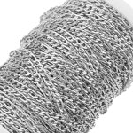 Stainless Steel Chain Manufacturer - 100meters/roll 3mm Wide Non Tarnish Gold Plated NK 3:1 Necklace Waterproof for Bracelet Jewelry Making