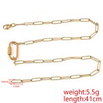 Stainless Steel Link Chain Necklace Manufacturer - Unscrew Trendy Handmade DIY Oval Mountaineering Buckle Clasp