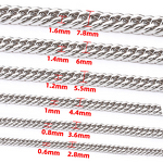 Stainless Steel Four-Sided Chain Manufacturer - Double Weave Non-Fading Waterproof Necklace Bracelet Titanium Steel DIY Stock Buddhism