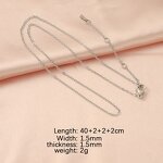 Stainless Steel Figaro Chain Necklace Manufacturer - Women Children's Geometric Gold Plated with Water Drops and DIY Tail Design