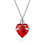 Stainless Steel Heart-Shaped Pendant Manufacturer - Perfume Bottle Love Necklace Animal Relative's Ashes for Children Titanium Steel Cinerary