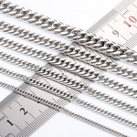 Stainless Steel Four-Sided Chain Manufacturer - Double Weave Non-Fading Waterproof Necklace Bracelet Titanium Steel DIY Stock Buddhism