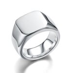 Stainless Steel Blank Ring Manufacturer - Cross-border Accessories European American Personality Men Children's Retro Casting square Trendy