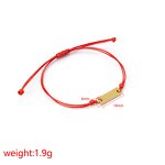 Stainless Steel Charm Bracelet Manufacturer - Cross-border Trendy DIY Engraved Glossy Gold Plated Long Pendant Woven for Lovers Girlfriends Gift