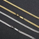 Stainless Steel Jewelry Set Manufacturer - Wholesale Custom Hand Made 18k Pvd Gold Trendy NK Men Women Geometric Chain Bracelet Necklace