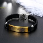 Stainless Steel Charm Bracelet Manufacturer - GJB216 Christian Fashionable Charm Wristbands Custom Gold Jewelry Men Religious