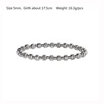 Stainless Steel Spacer Bead Bracelet Manufacturer - Wholesale No Fade Color Shiny Silver Color Textured Round Ball Elastic