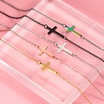 Stainless Steel Cross Pendant Necklace Manufacturer - Cross-border Hot-selling Mirror European American Trendy Unisex Collarbone