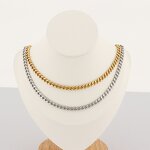 Stainless Steel Cuban Link Chain Manufacturer - 5mm Width Fashion Jewelry 18k Gold Wholesale Diy Making Europe Popular Bracelets Necklace Men