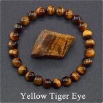 Natural Stone Beaded Bracelets - 6-10mm High Quality Elastic Round Energy Bracelets