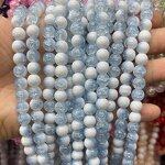 Single Pure Color Glass Beads - Multicolor 8mm Round Beads for DIY Jewelry Making