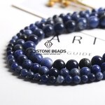 Natural Sodalite Beads - Matte Blue Faceted Gemstone for Bracelet Necklace Jewelry