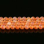 Orange Sugar Heart Agate Beads - 8mm New Fashion High Quality for Jewelry Making