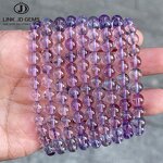 Natural Bolivian Amethyst Lavender Quartz Bracelet - 7-11mm 7A Calming Energy Crystal