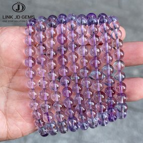 Natural Bolivian Amethyst Lavender Quartz Bracelet - 7-11mm 7A Calming Energy Crystal