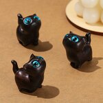 Desk Ornament Cute Room Decor - Birthday Gift Kawaii Cat Miniature Figurines Art Carving