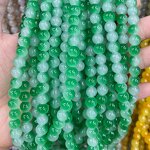 Single Pure Color Glass Beads - Multicolor 8mm Round Beads for DIY Jewelry Making