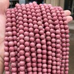Natural Rhodonite Stone Beads - 4-12mm 5A 7A Round Loose Spacer Beads for Jewelry