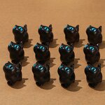 Desk Ornament Cute Room Decor - Birthday Gift Kawaii Cat Miniature Figurines Art Carving