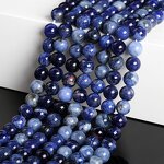 Natural Sodalite Beads - Matte Blue Faceted Gemstone for Bracelet Necklace Jewelry