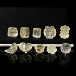 Natural Yellow Crystal Stone Carved Beads - Cat Paw Lion Head Heart Shape Lemon Quartz