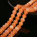 Orange Sugar Heart Agate Beads - 8mm New Fashion High Quality for Jewelry Making