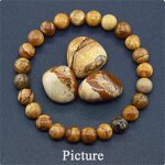 Natural Stone Beaded Bracelets - 6-10mm High Quality Elastic Round Energy Bracelets