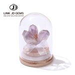 Natural Citrine Amethyst Cluster Bottled Crafts - Raw Stone Crystal Mineral Glass Display