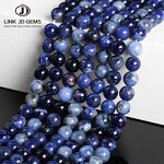 Natural Sodalite Beads - Matte Blue Faceted Gemstone for Bracelet Necklace Jewelry
