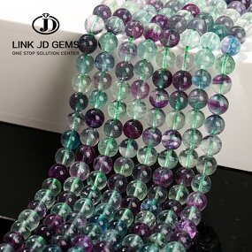 Ice Fluorite Gemstone Beads - Natural Colorful 4-12mm Pick Size Beads for Jewelry Making
