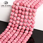 Natural Rhodonite Stone Beads - 4-12mm 5A 7A Round Loose Spacer Beads for Jewelry