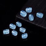 Premium Top Grade Natural Aquamarine Pixiu - 10-15mm 7A Ancient Chinese Amulet