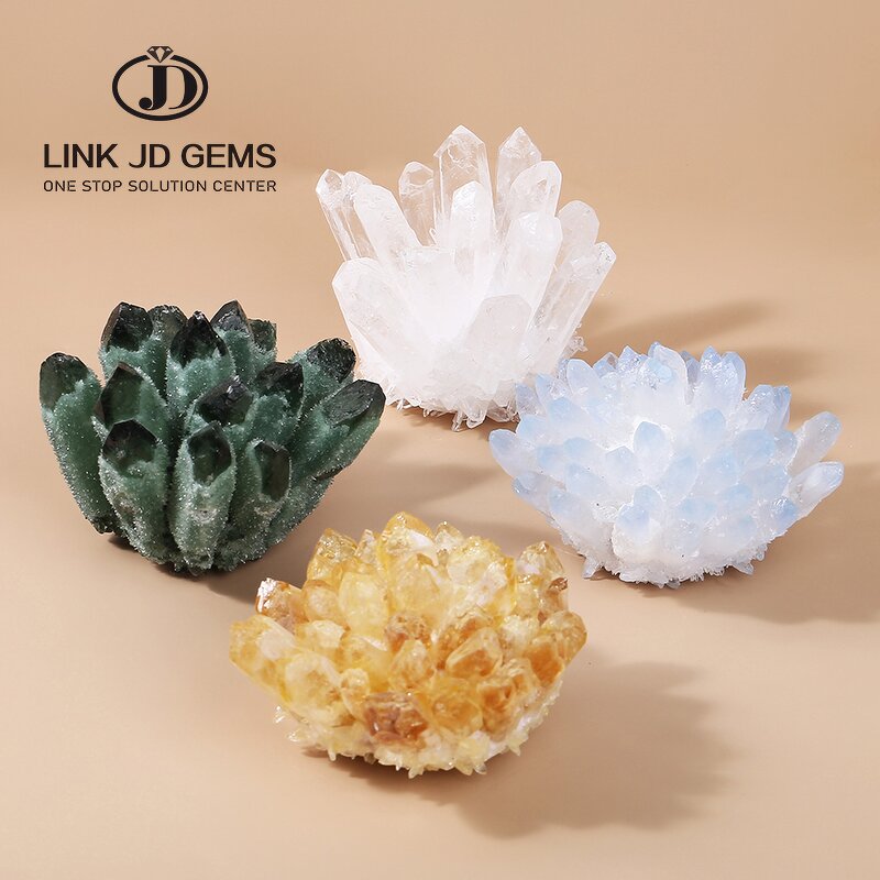 Natural Quartz Crystal Cluster - Various Color Handicraft Accessories for Home Decoration