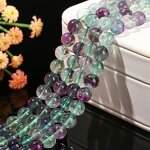 Ice Fluorite Gemstone Beads - Natural Colorful 4-12mm Pick Size Beads for Jewelry Making